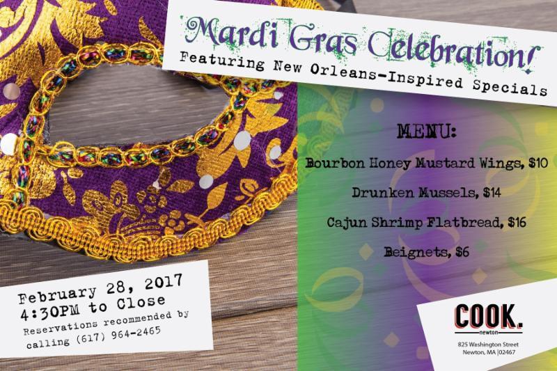 Cook Restaurant Features Authentic Mardi Gras Specials In Honor
