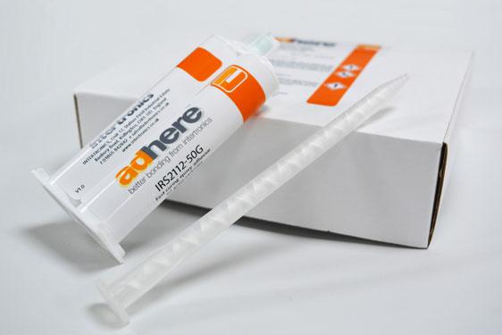 IRS 2111 all-purpose epoxy adhesive and 2112 fast curing general purpose epoxy adhesive from Intertronics