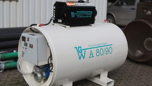 The GWA 80/90 groundwater lowering system with a frequency-controlled Mink MV 0080 C claw vacuum pump from Busch