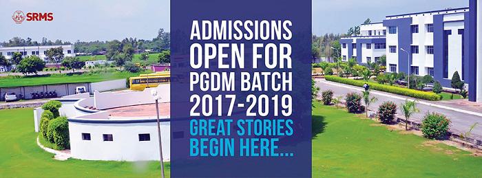 Admissions Open for the PGDM program at SRMS IBS, Lucknow