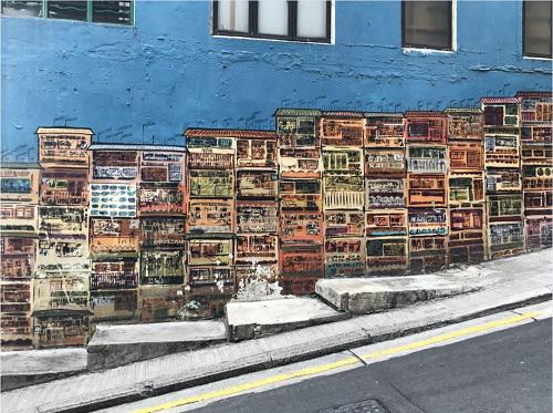 A mural along Hollywood Road - one of the many sights close to OZO Wesley Hong Kong