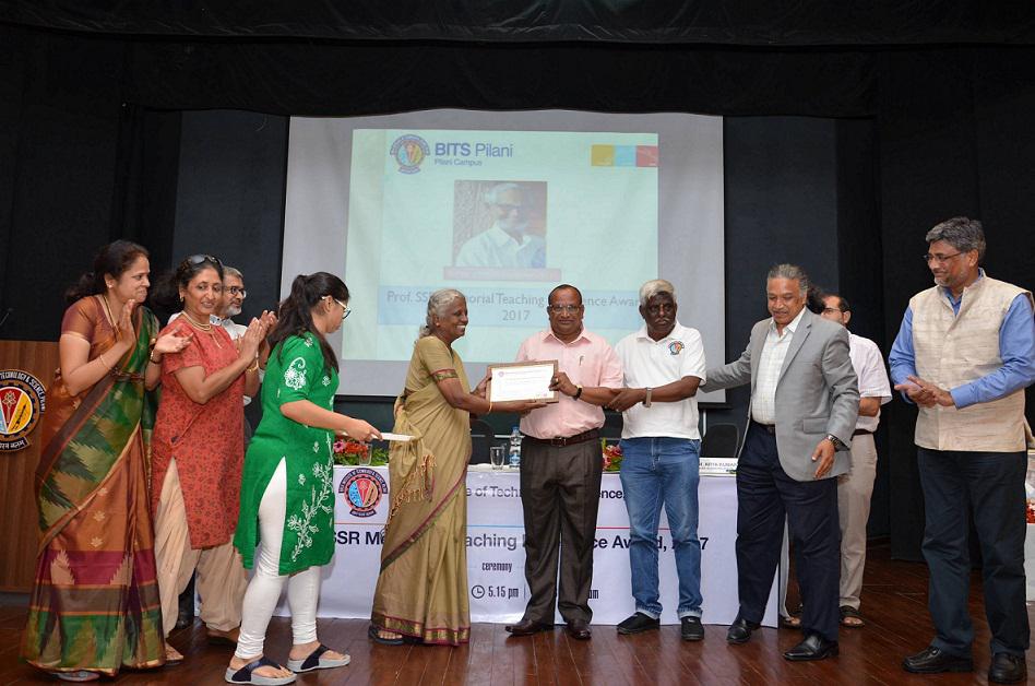 BITS Pilani alumni Celebrate Teachers Day by conferring First Prof SSR memorial Teaching Excellence Award to Dr P Srinivasan
