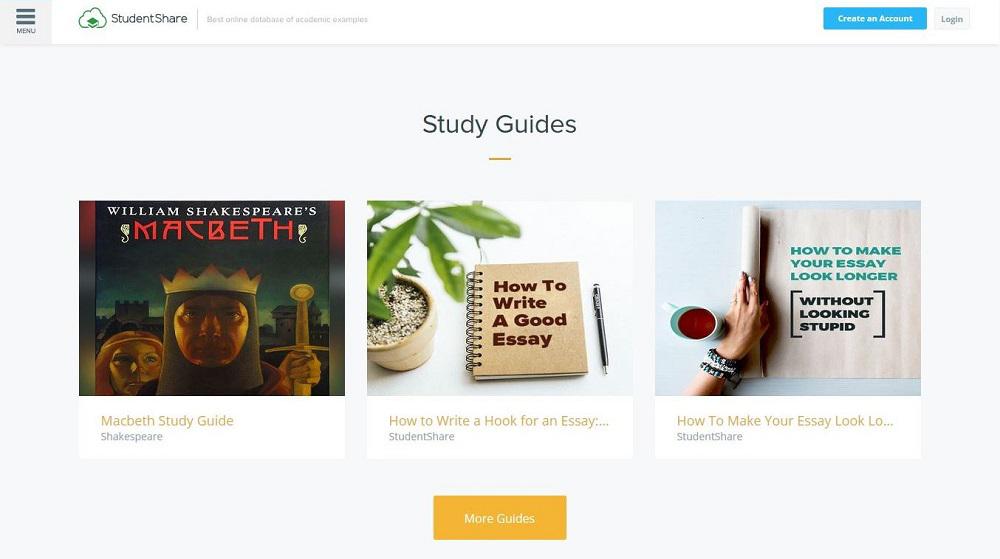 StudentShare Has Published a Set of Original Study Guides to Supplement the Q&A Section