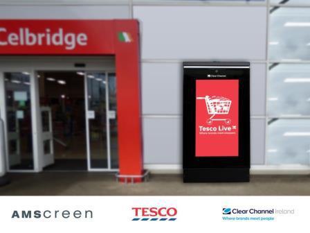 Amscreen provides Clear Channel Ireland digital screens for their recent Tesco contract win