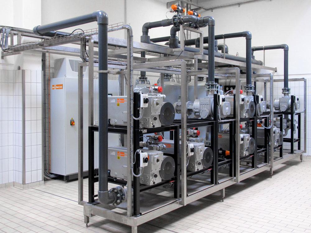Centralized vacuum system with efficient, demand-driven control system from Busch