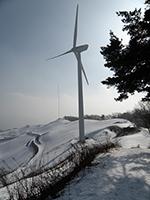 Wind farm in Daegilee, South Korea