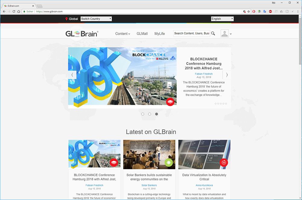 GLBrain - Facebook made in Europe - Blockchain based, secure and decentralized
