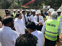 The President of Sri Lanka at the groundbreaking ceremony for the Kaluganga - Moragahakanda Transfer Canal
