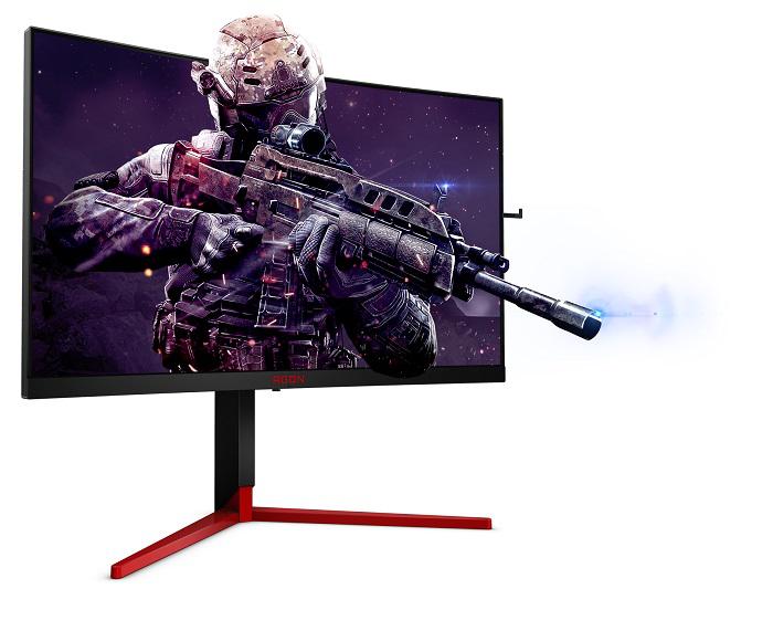 AOC AG273QCG – winner of the “Red Dot Design Award 2018”: 1800R curvature, 165 Hz refresh rate, 1 ms response time