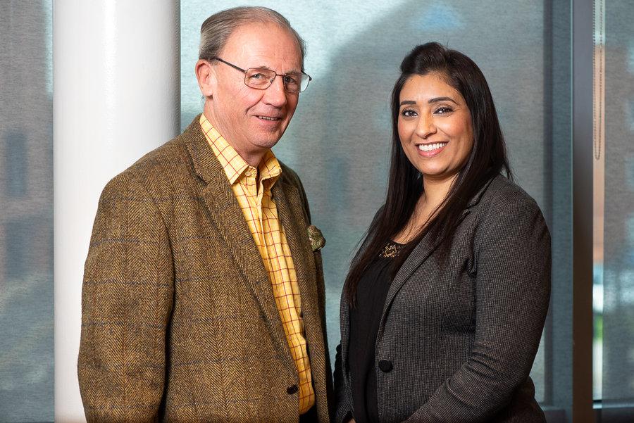 Pictured left to right: Graham Paskett and Ann Bhatti, head of Connect Derby.