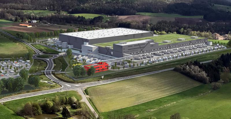 3D image of the planned multi-channel central warehouse at Geiselwind (Source: Dietz AG/ Phase 5 GmbH)