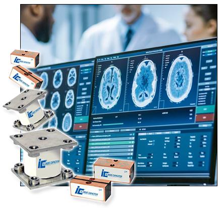 The new Illinois Capacitor line of Self-Healing Polypropylene Film Conduction Cooled Resonant Capacitors with the new direct mount