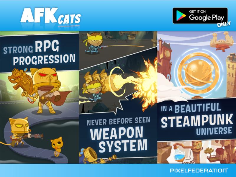 Steampunk meets cats in a brand new IDLE RPG mobile game by Pixel Federation