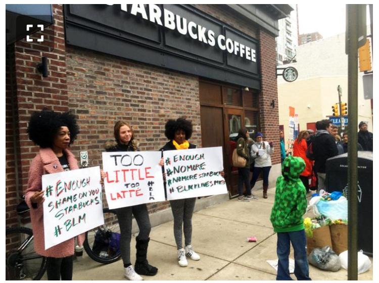 Sitting While Black? Crowds protest arrest of 2 Black men sitting in Starbucks