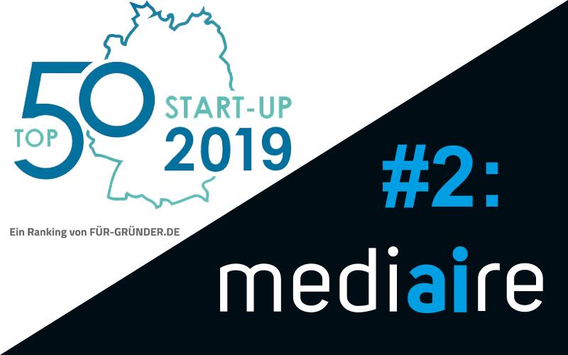 mediaire 2nd in German Start-up Ranking