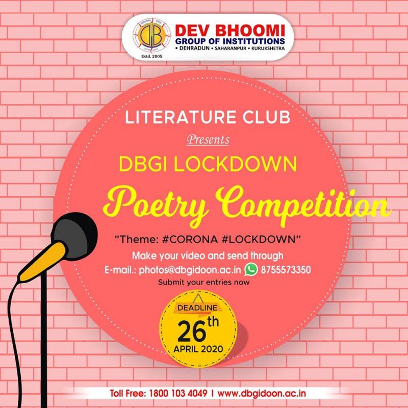 Dev Bhoomi Group of Institutions Organizes Lockdown Poetry Competition
