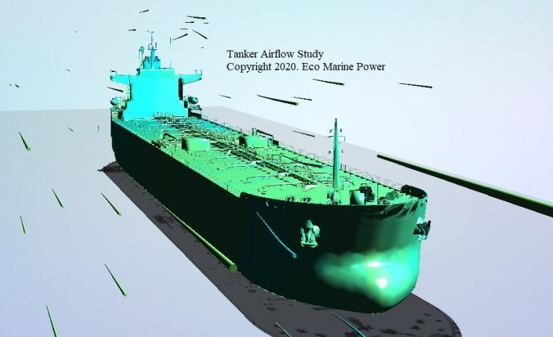 Virtual wind tunnel study of airflow around Oil Tanker