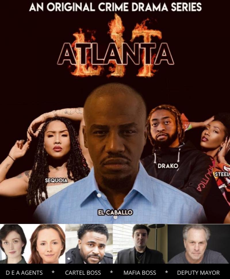 The cast of Lit Atlanta crime drama series