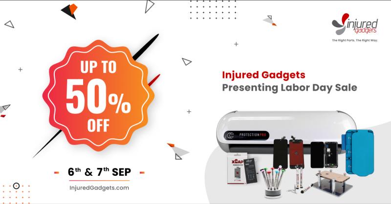 Injured Gadgets Presents Labor Day 2020 Sale on 6th & 7th September– Up to 50% on all products.