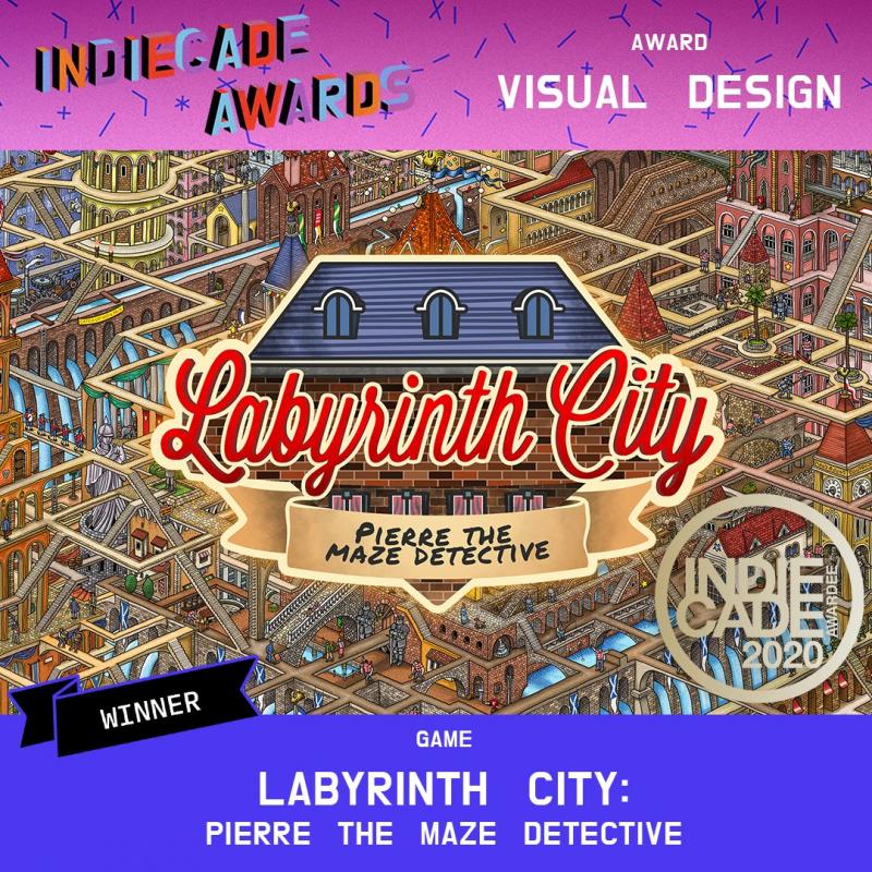 IndieCade 2020 - Labyrinth City awarded Visual Design