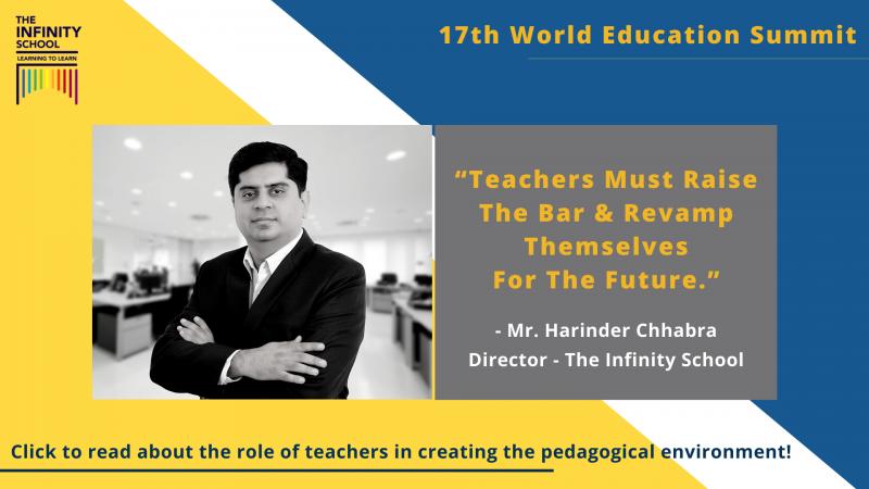 Mr. Harinder Chhabra, the director of The Infinity School, participated in a panel discussion on the role of teachers in creating