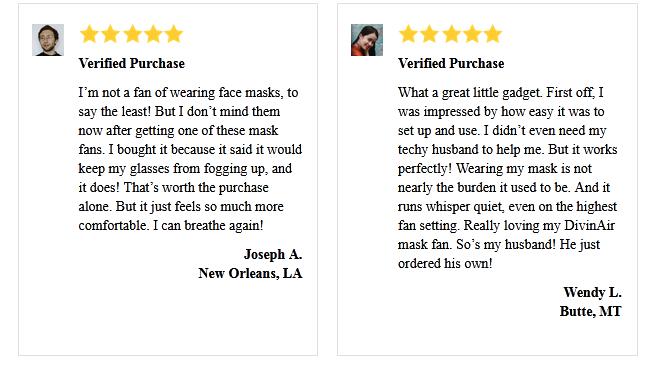 DivinAir mask fan Reviews-Does DivinAir Face Mask Fan