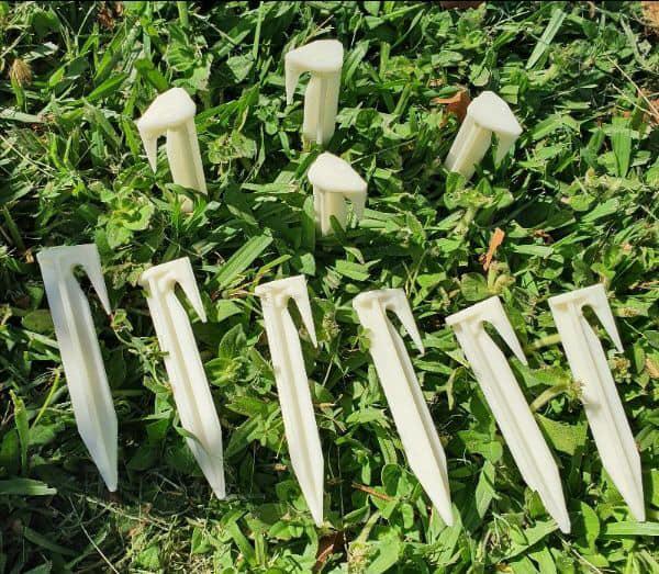 Biodegradable lightweight tent pegs the next step