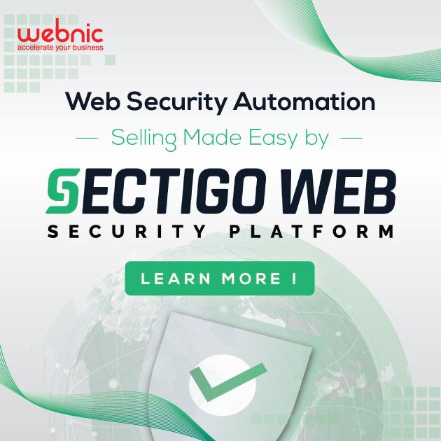 WebNIC Adds Value to Its Partners With New Sectigo Web Security