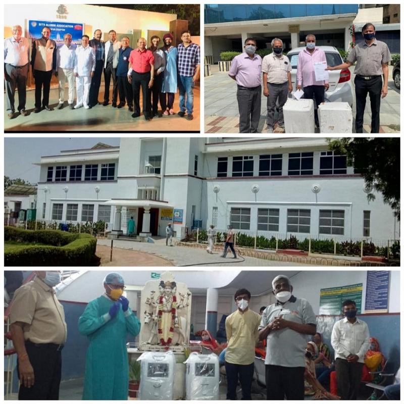 BITS Pilani Alumni Association BITSAA Jaipur Gifts Oxygen Concentrators to Birla Sarvajanik Hospital