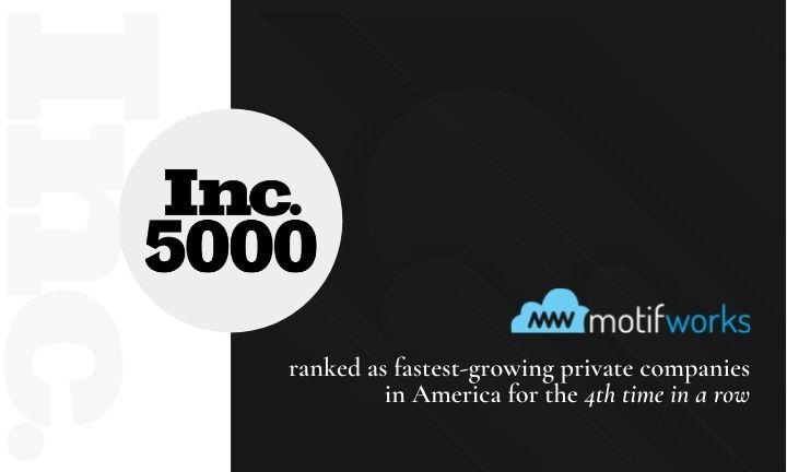 Inc 5000 ranks Motifworks as one of the fastest growing private companies in America