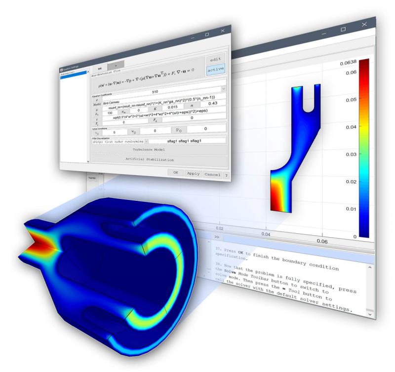 FEATool Multiphysics v1.15 - CFD Simulation of Non-Newtonian Flows Made Easy