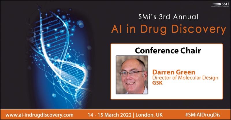 Darren Green, GSK, conference chair invitation to attend 3rd Annual AI in Drug Discovery Conference