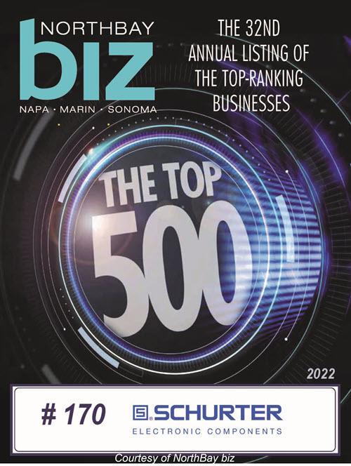 SCHURTER Inc Makes the List of NorthBay biz's Top 500 Companies