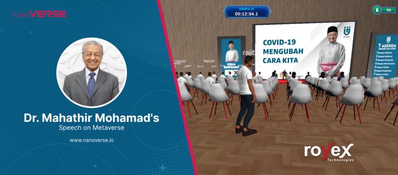 Dr. Mahathir Mohamad Delivers A Speech For The Youth On Metaverse Nanoverse Developed By Royex Technologies