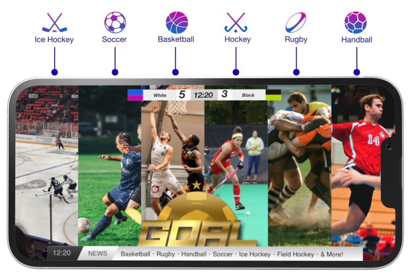Easily Film, Tag Key Moments and Create Network-Style Highlights from Live Games; Grow and engage your audience through sports vid