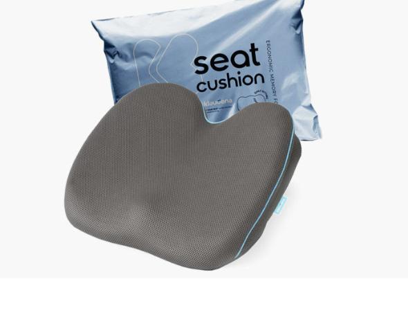 Klaudena Memory Foam Chair Cushion for Back Support, Sciatica Pain