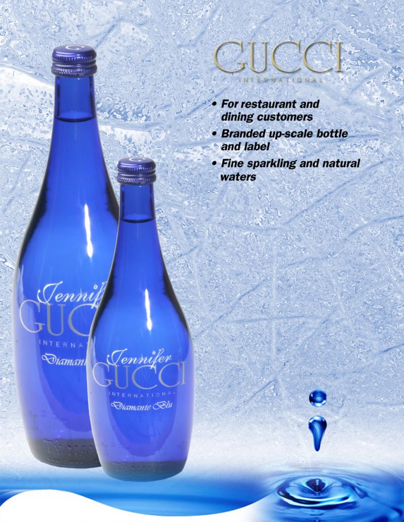 The sparkling and still natural spring mineral waters will be exported in the stylist 'Diamante Blu' designer glass bottles.