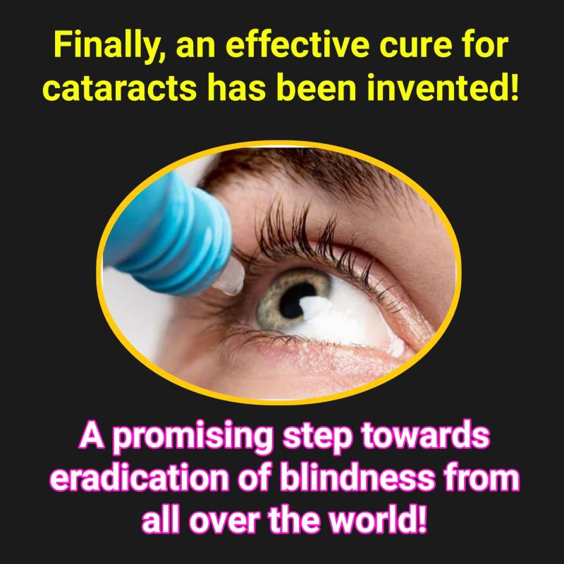 After long research, an effective eye drops to remove cataracts has been invented!