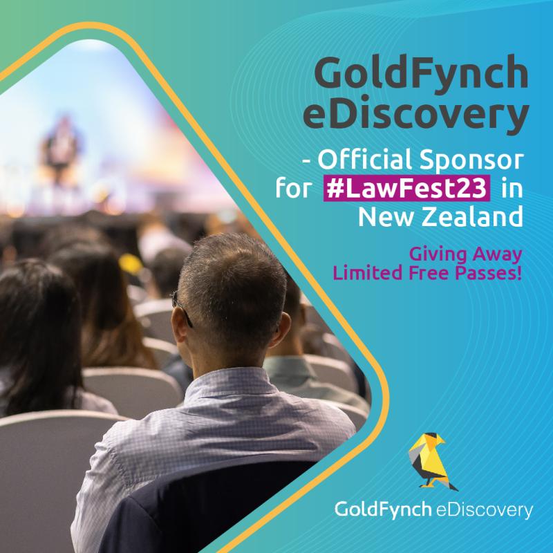 GoldFynch eDiscovery will be at LawFest 2023, and is giving away free event passes!