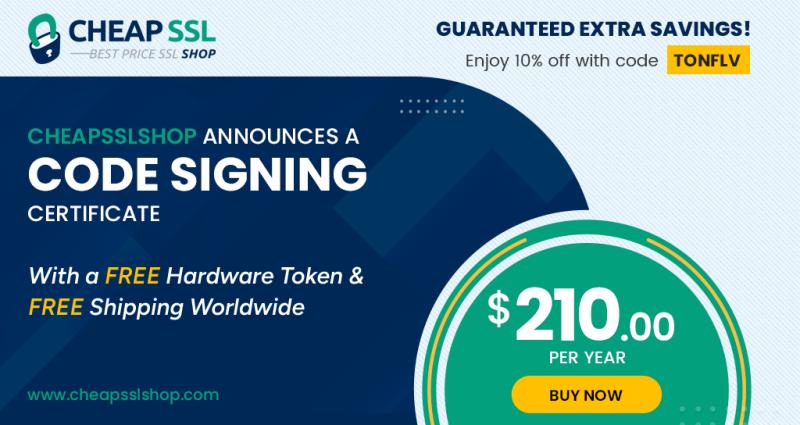 CheapSSLShop Slashes The Price Of The Code Signing Certificate