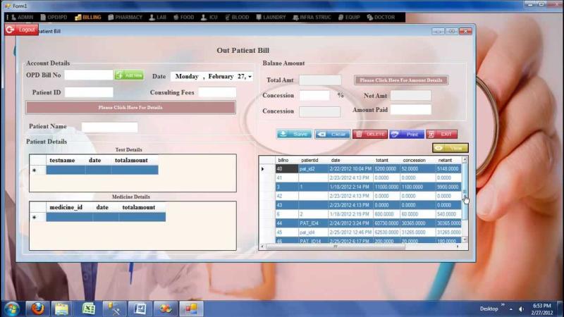 Hospital Billing Software