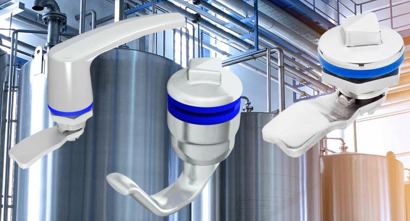 Food processing industry clean locking hardware from FDB Panel Fittings