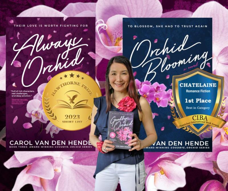 Always Orchid is Shortlisted for the Hawthorne Award for Fiction and selected as a Pulpwood Queen Book-of-the-Month