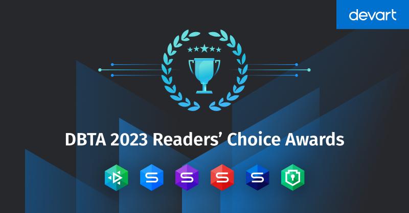 Devart Leads in Two Categories at DBTA Readers' Choice Awards 2023