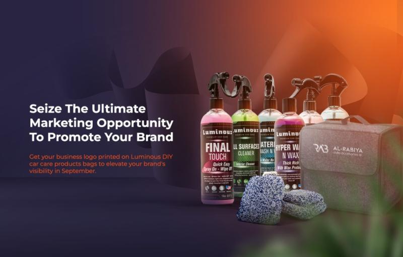 Al-Rabiya Presents An Amazing Exclusive Offer: Customize Businesses' Brand Logo on Luminous Car Care Products Bags.