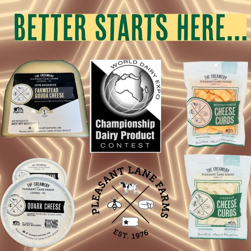 PLEASANT LANE FARMS CREAMERY CONTINUES WINNING STREAK AT WORLD DAIRY EXPO