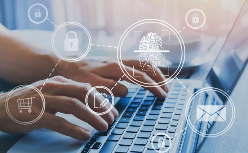 Man working on laptop