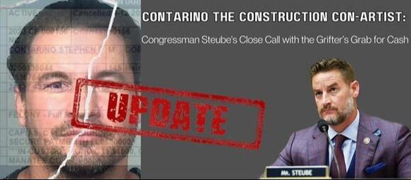 Contarino continues his con artistry, attempts to swindle Congressman Greg Steube!