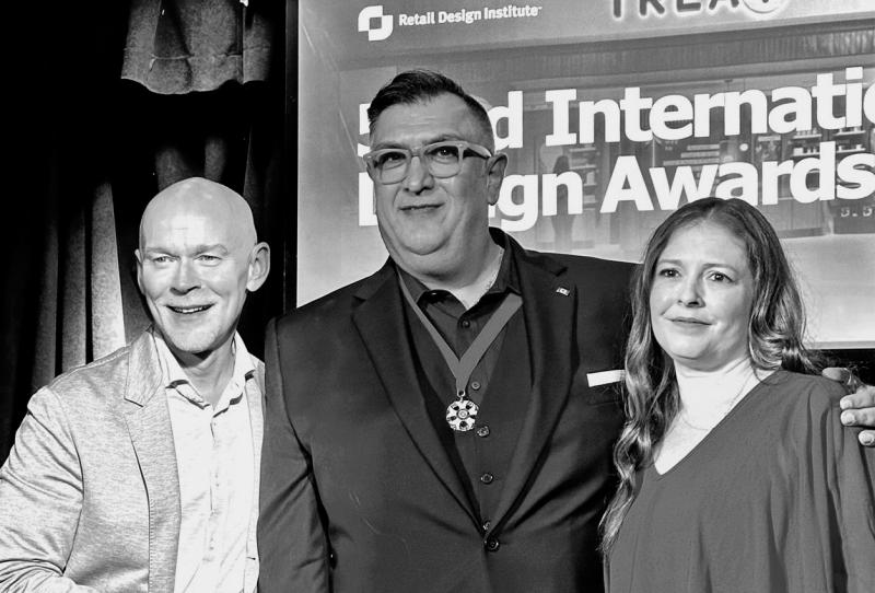Ray Ehscheid, Mardi Najafi and Cynthia Hirsch Ortiz pictured at the 52nd International Design Awards.