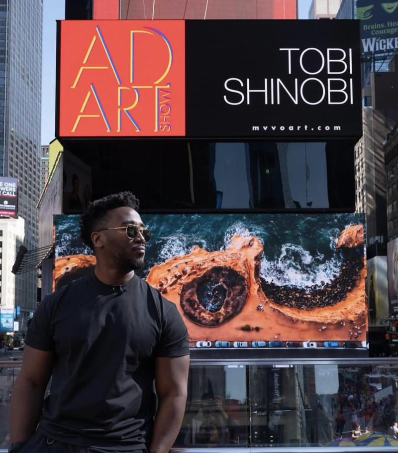Tobi Shinobi's Triumph at MvVO Ad Art Show Takes Times Square